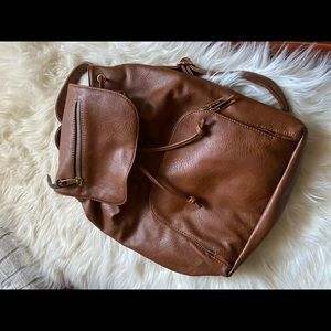 Also leather backpack